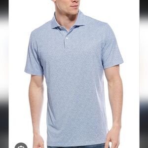 Peter Millar Men's Edgewater Fish Short Sleeve Polo Golf Shirt Large Like New